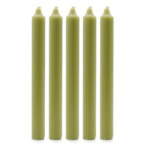 Velas a Granel de Color Sólido - Oliva Rústica - Paquete de 10