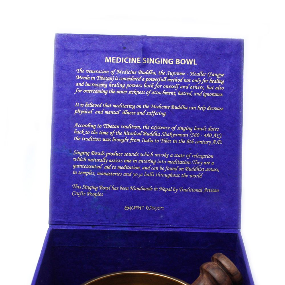 Cuenco tibetano set - Medicina Buda 10cm (min 500gm) - Imagen 5