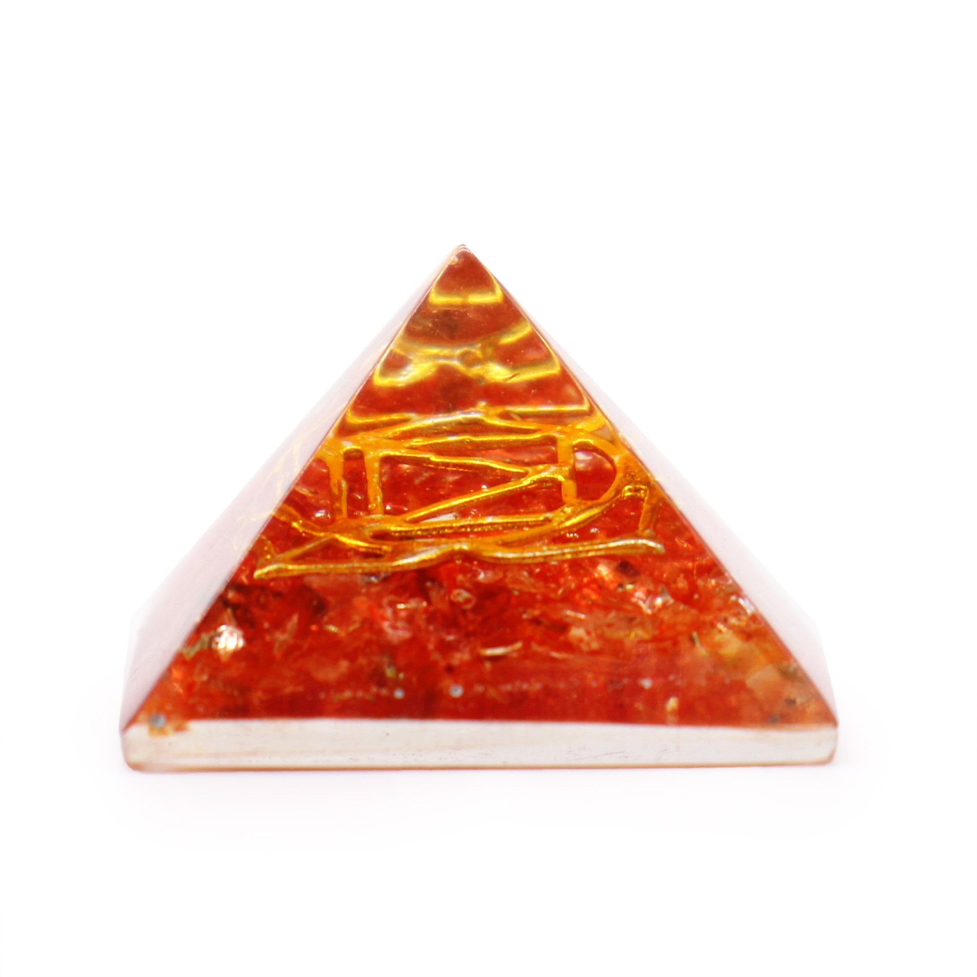 Pq. Orgonita Pirámide 25mm Gemchips y Cobre - Imagen 5