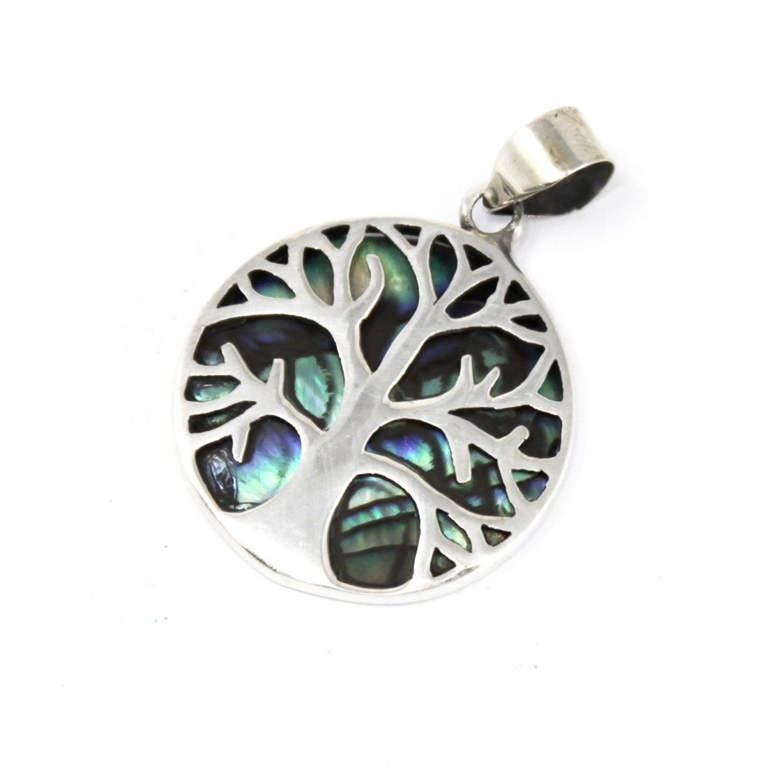 Colgante de Plata Árbol de la Vida 22mm - Abulón - Imagen 4