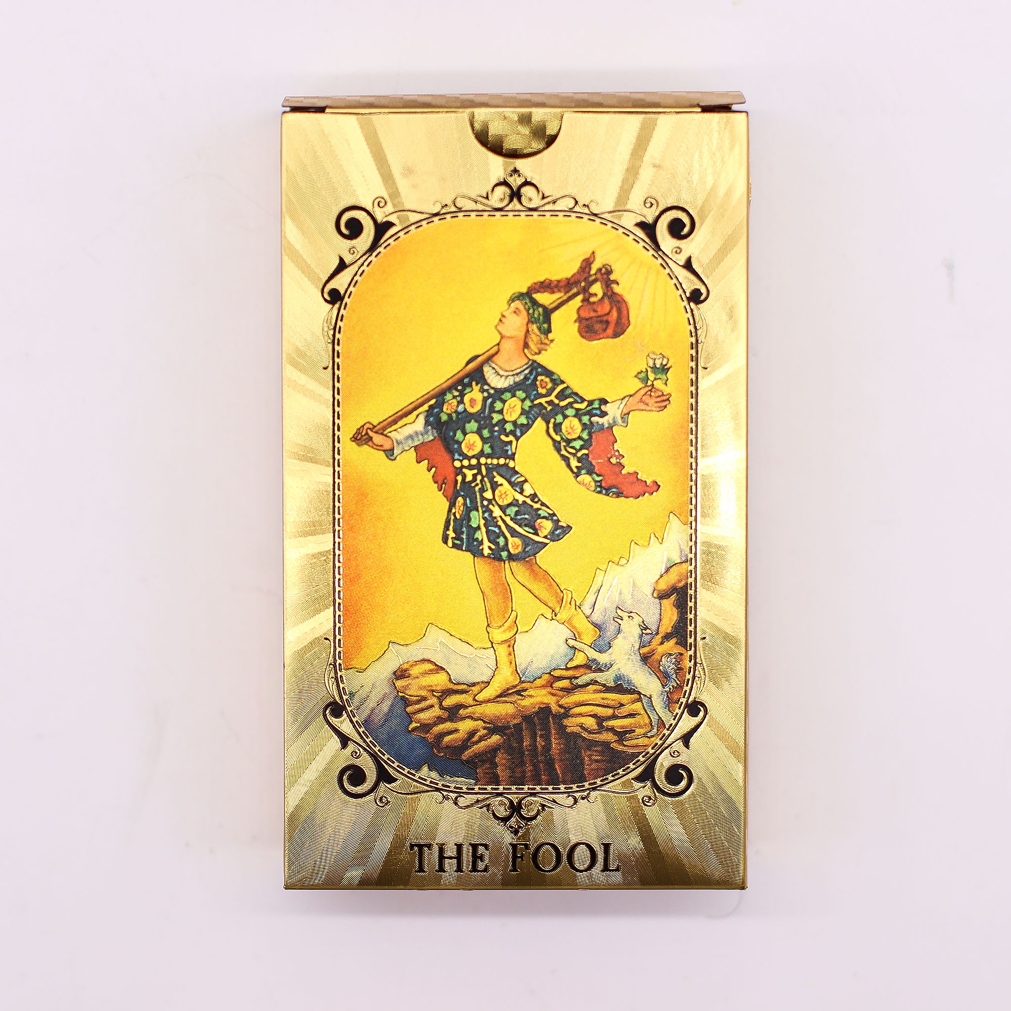 Conjunto de cartas de tarot con foil azul y dorado - Ojo que todo lo ve - con folleto - Imagen 9