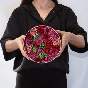 Caja Redonda - Rosas Vintage