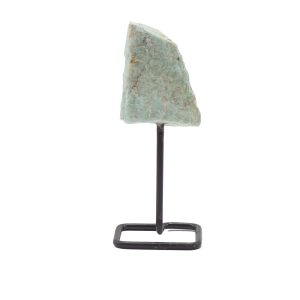 Muestra de mineral en soporte metálico - amazonita