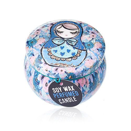 Vela artistica de Hojalata - Muñecas rusas -Muñeca azul - Imagen 9