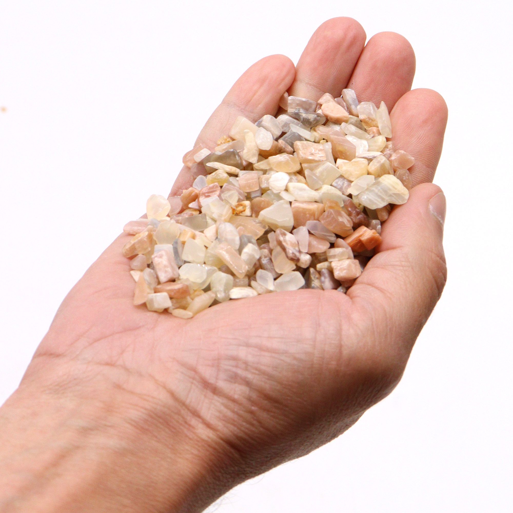 Moonstone Gemstone Chips Bulk - 1KG - Imagen 4