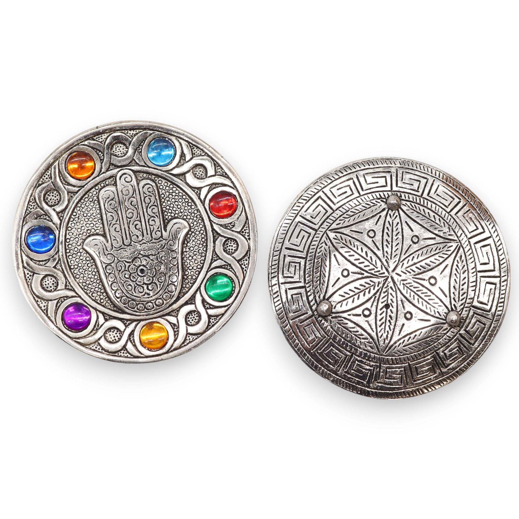 Porta-incienso Hamsa Siete Chakras 11.5cm - Imagen 2