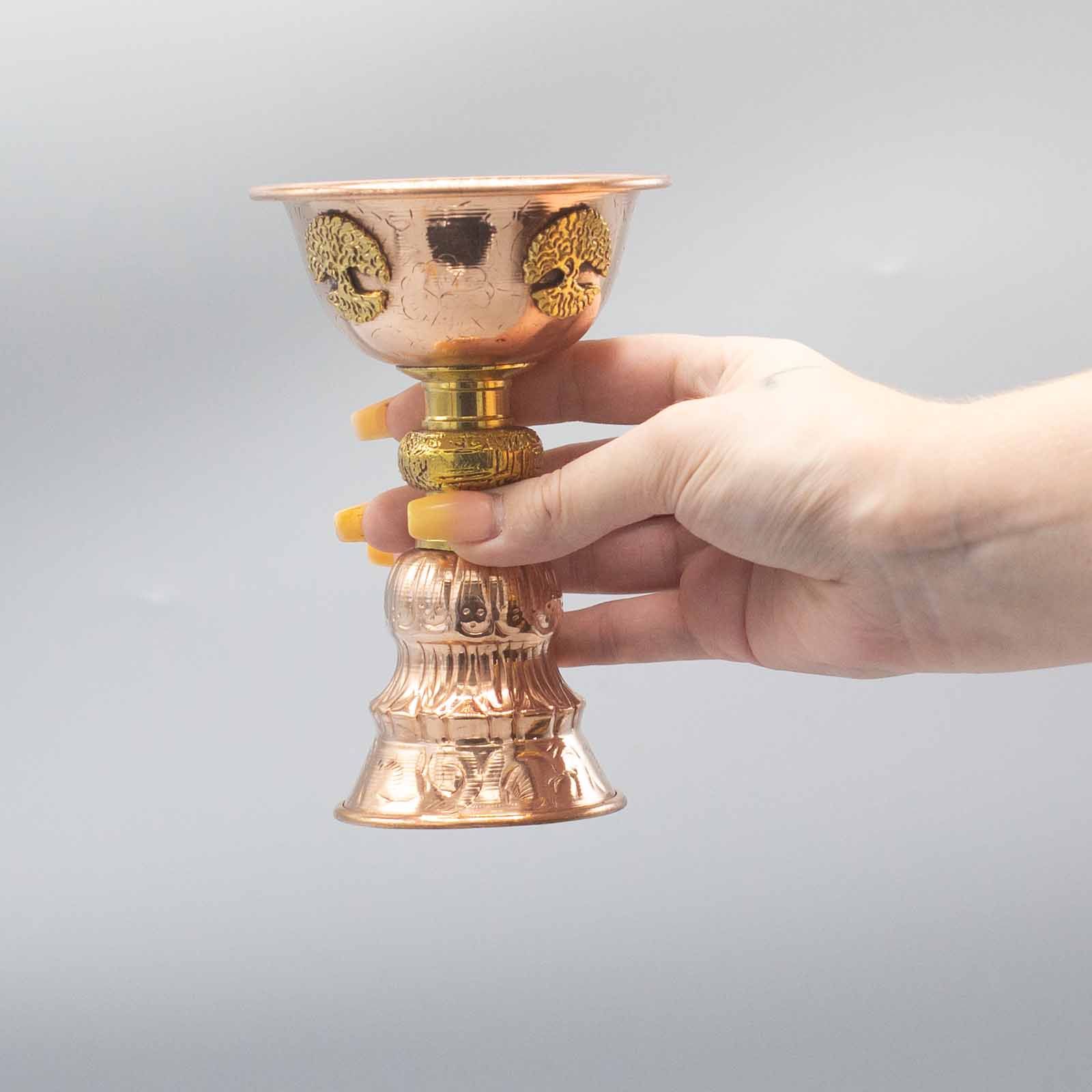 Copa Ritual de Cobre con Árbol de la Vida 10x15cm - Imagen 4