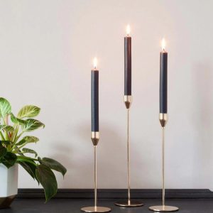 Velas a Granel de Color Sólido - Negro Rústico - Paquete de 10