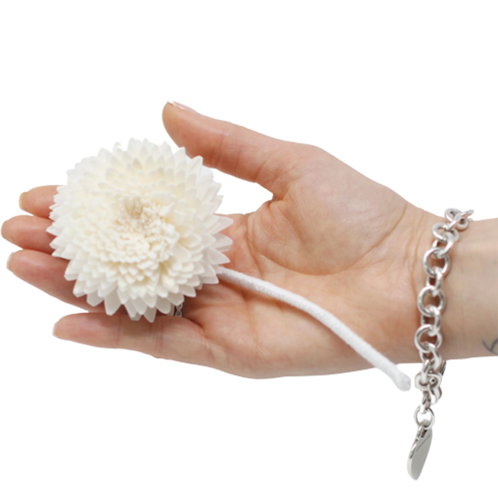 Flor Difusora de Madera Clavel Grande – Pack de 4, En Cordón - Imagen 9