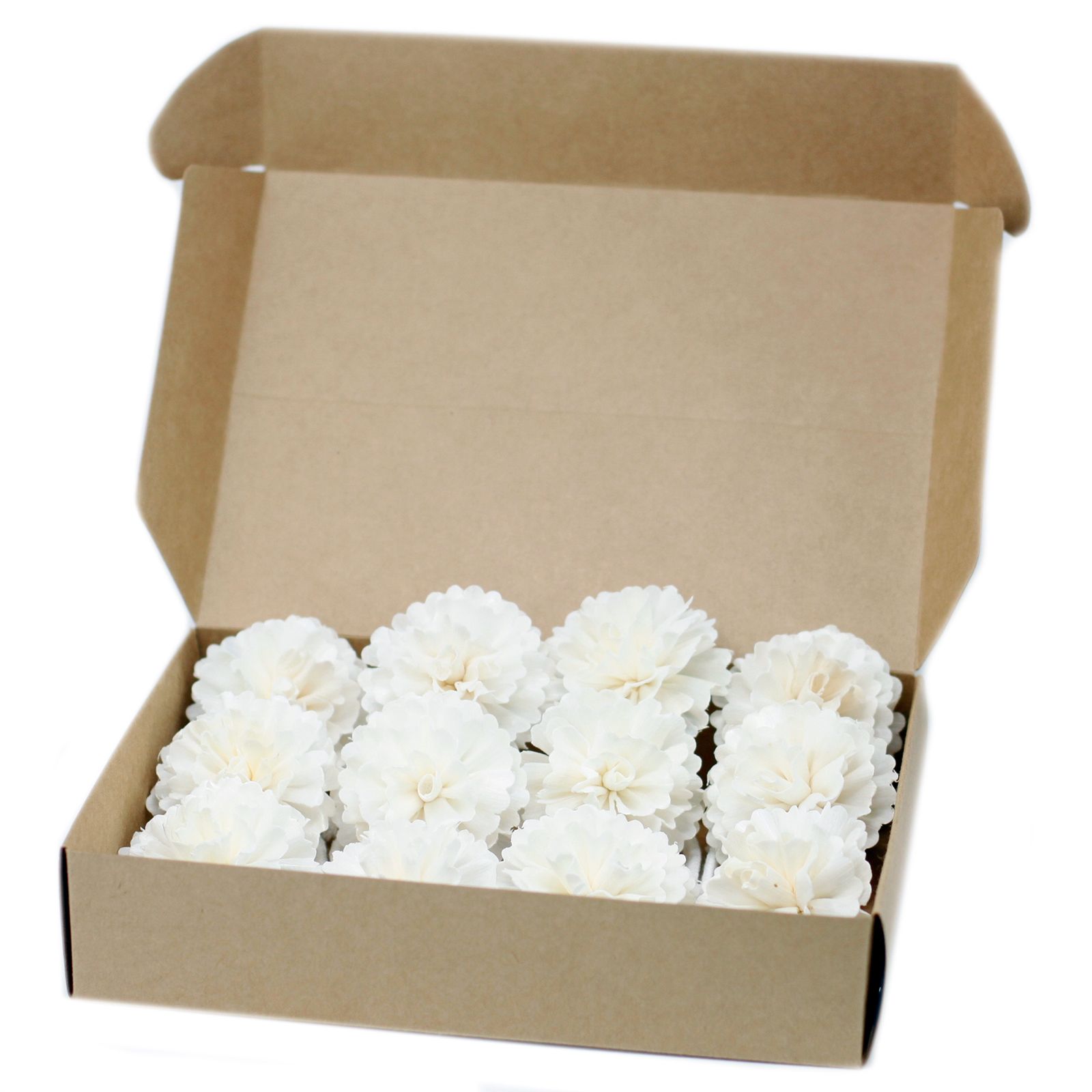 Flor Difusora de Madera Clavel Mediana – Pack de 4, En Cordón - Imagen 3