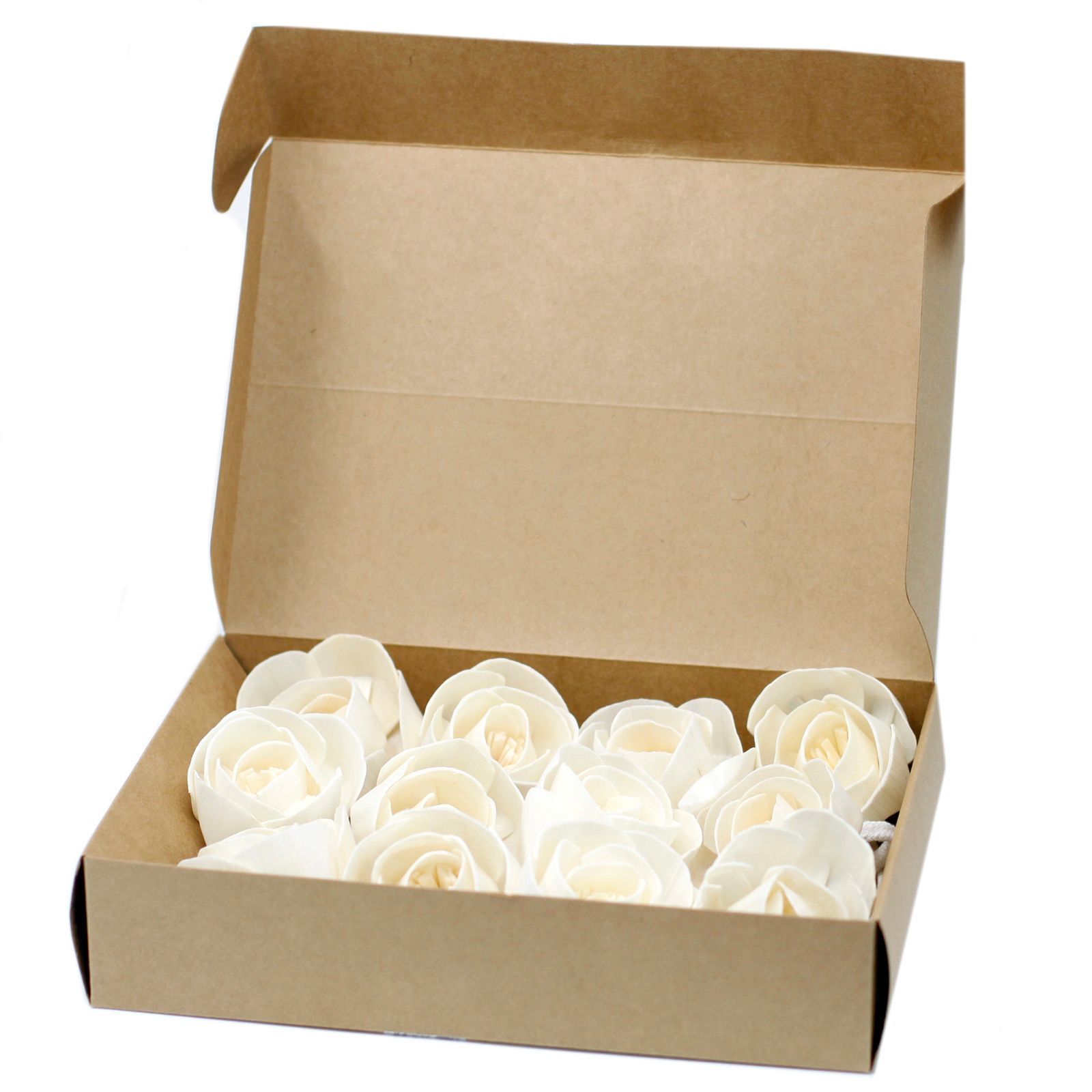 Flor Difusora de Madera Rosa Grande – Pack de 4, En Cordón - Imagen 2