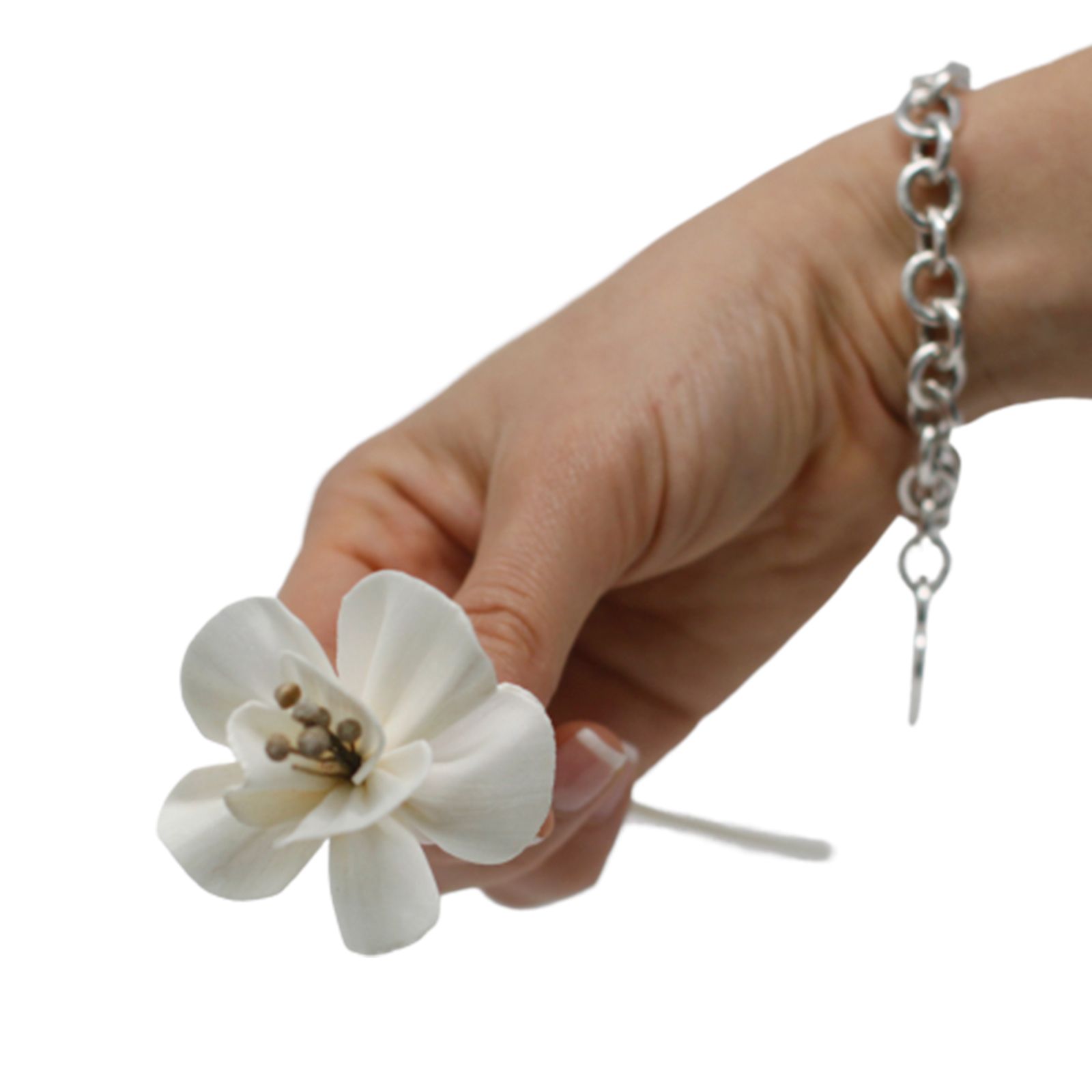 Flor Difusora de Madera Lirio Mediana – Pack de 4, En Caña - Imagen 11