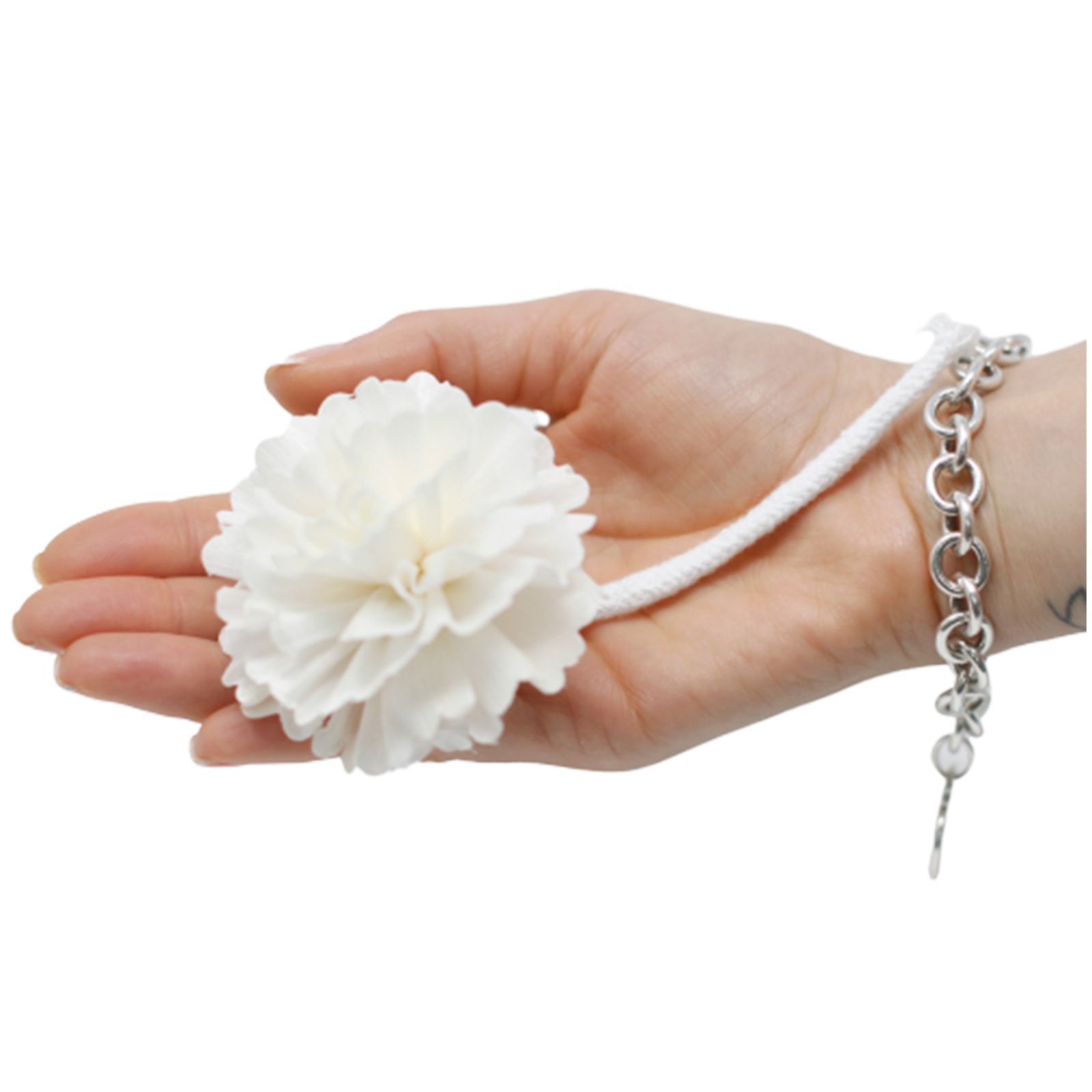 Flor Difusora de Madera Clavel Mediana – Pack de 4, En Cordón - Imagen 8