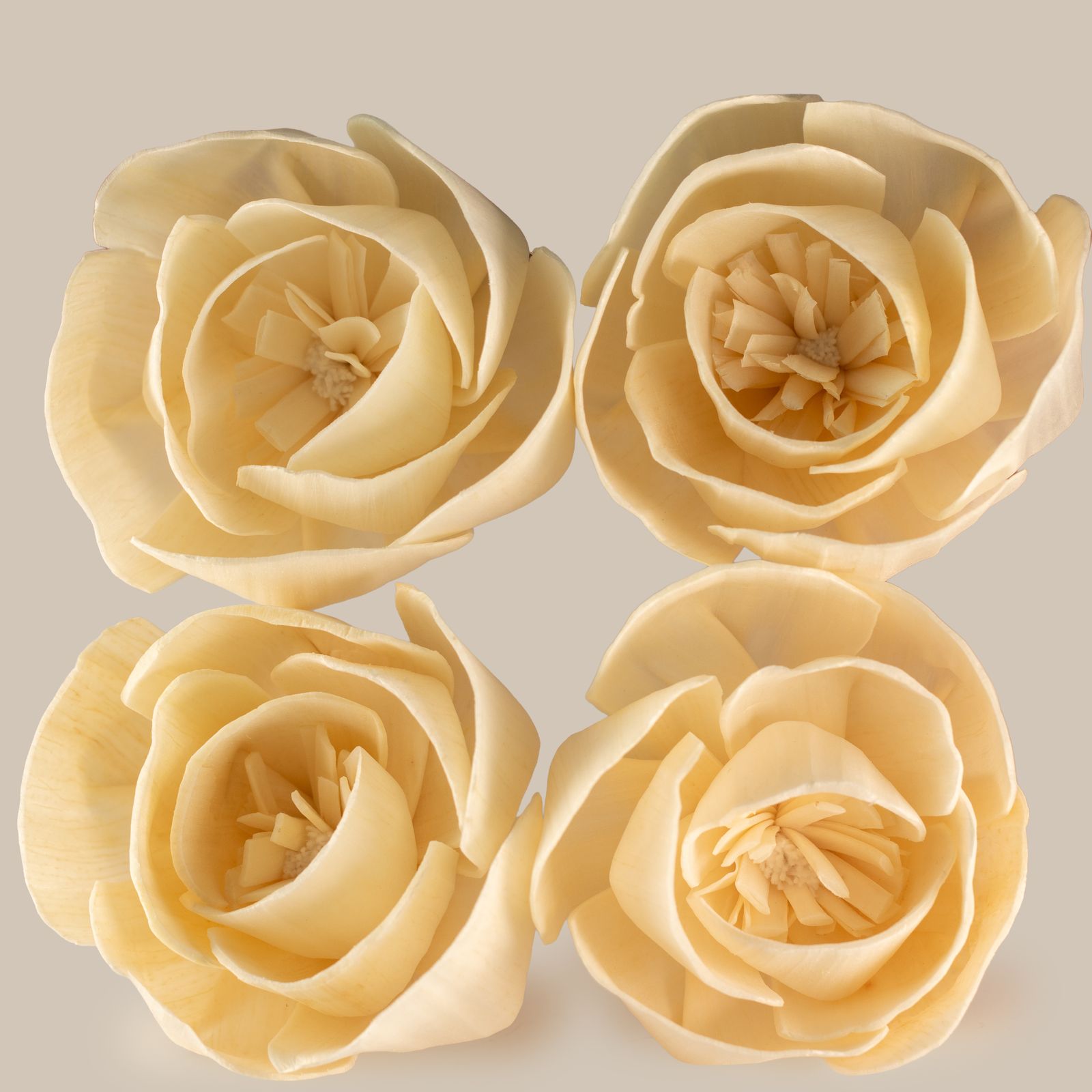 Flor Difusora de Madera Rosa Grande – Pack de 4, En Cordón - Imagen 6