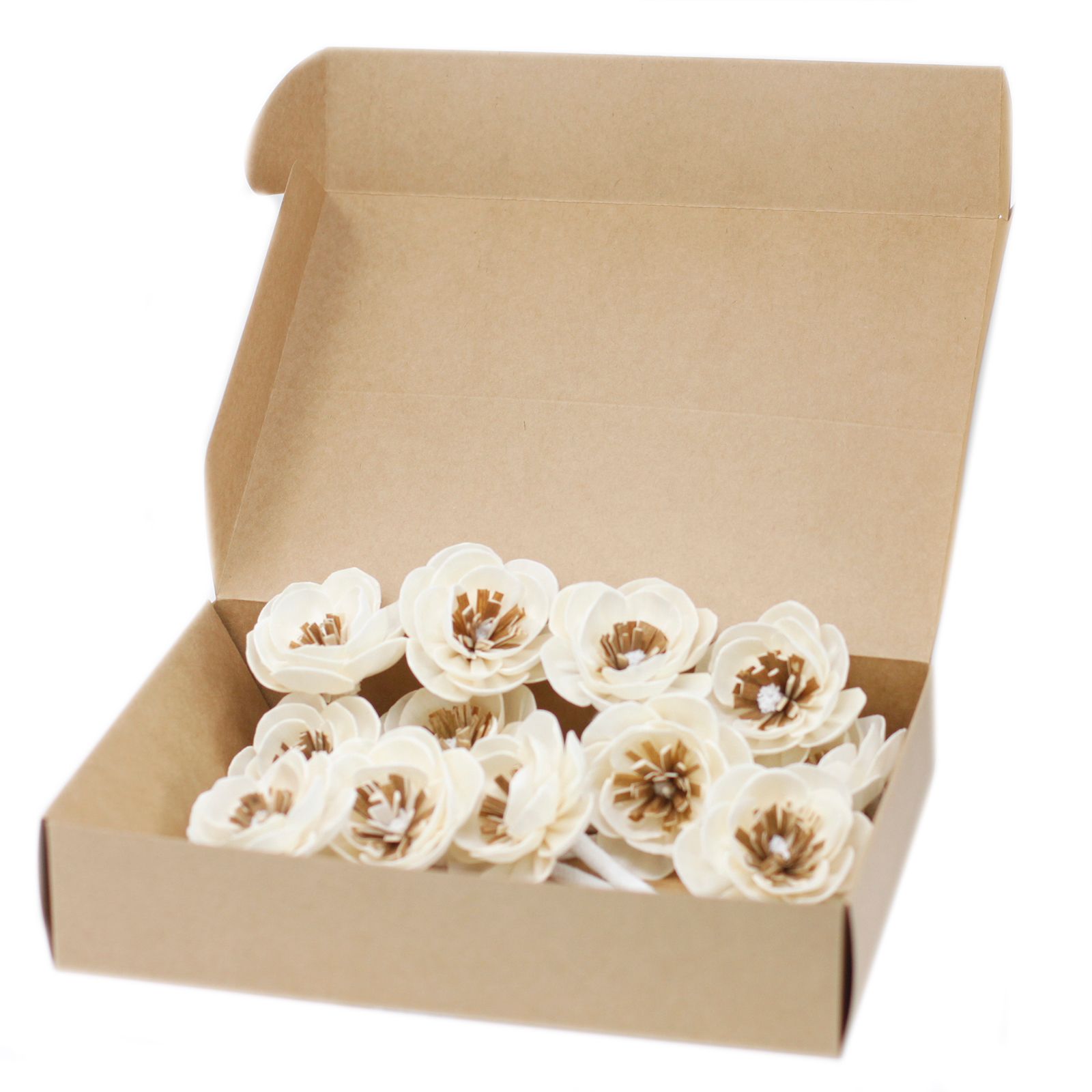 Flor Difusora de Madera Amapola Pequeña – Pack de 4, En Cordón - Imagen 5