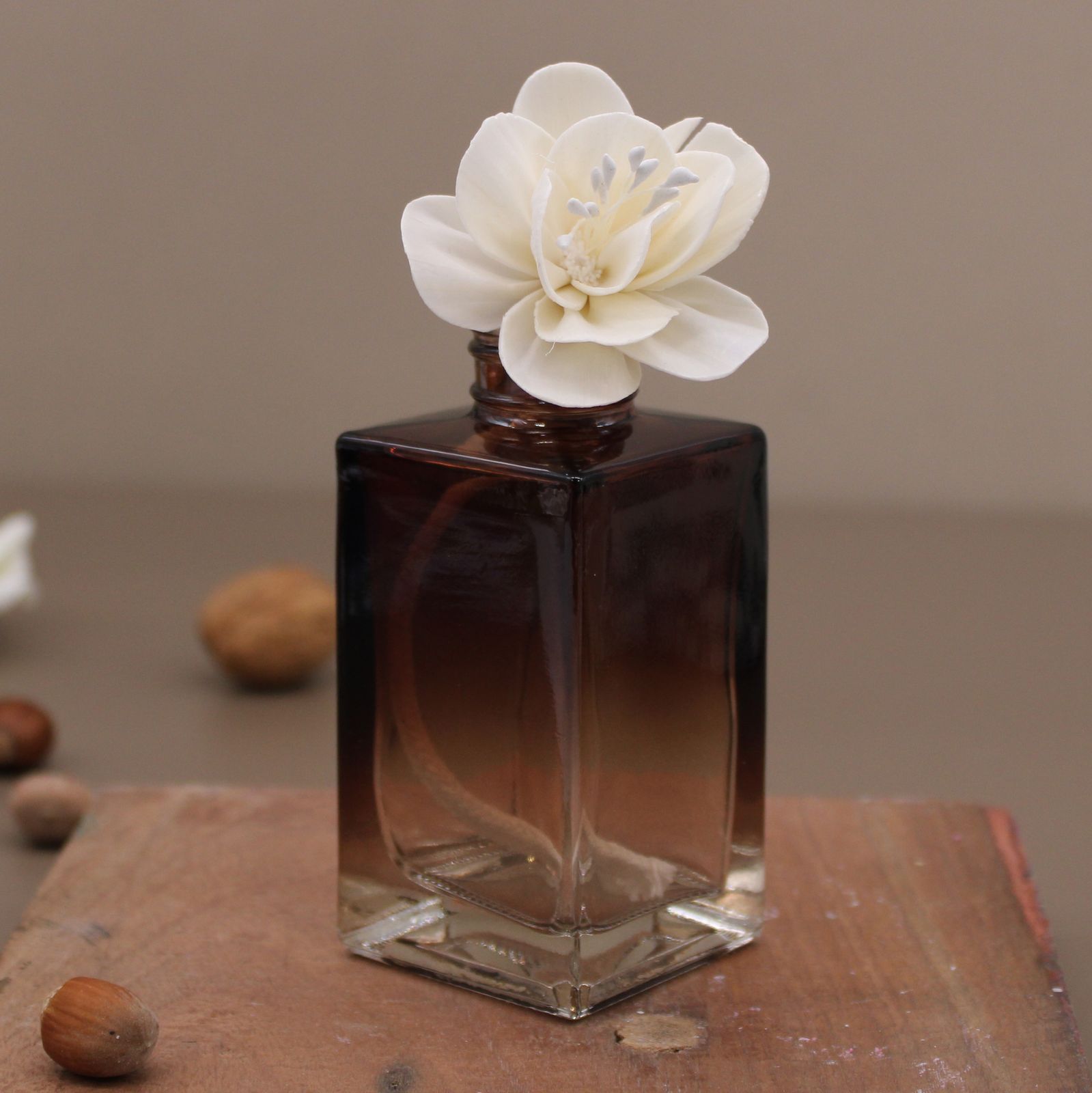 Flor Difusora de Madera Rosa Grande – Pack de 4, En Cordón - Imagen 5