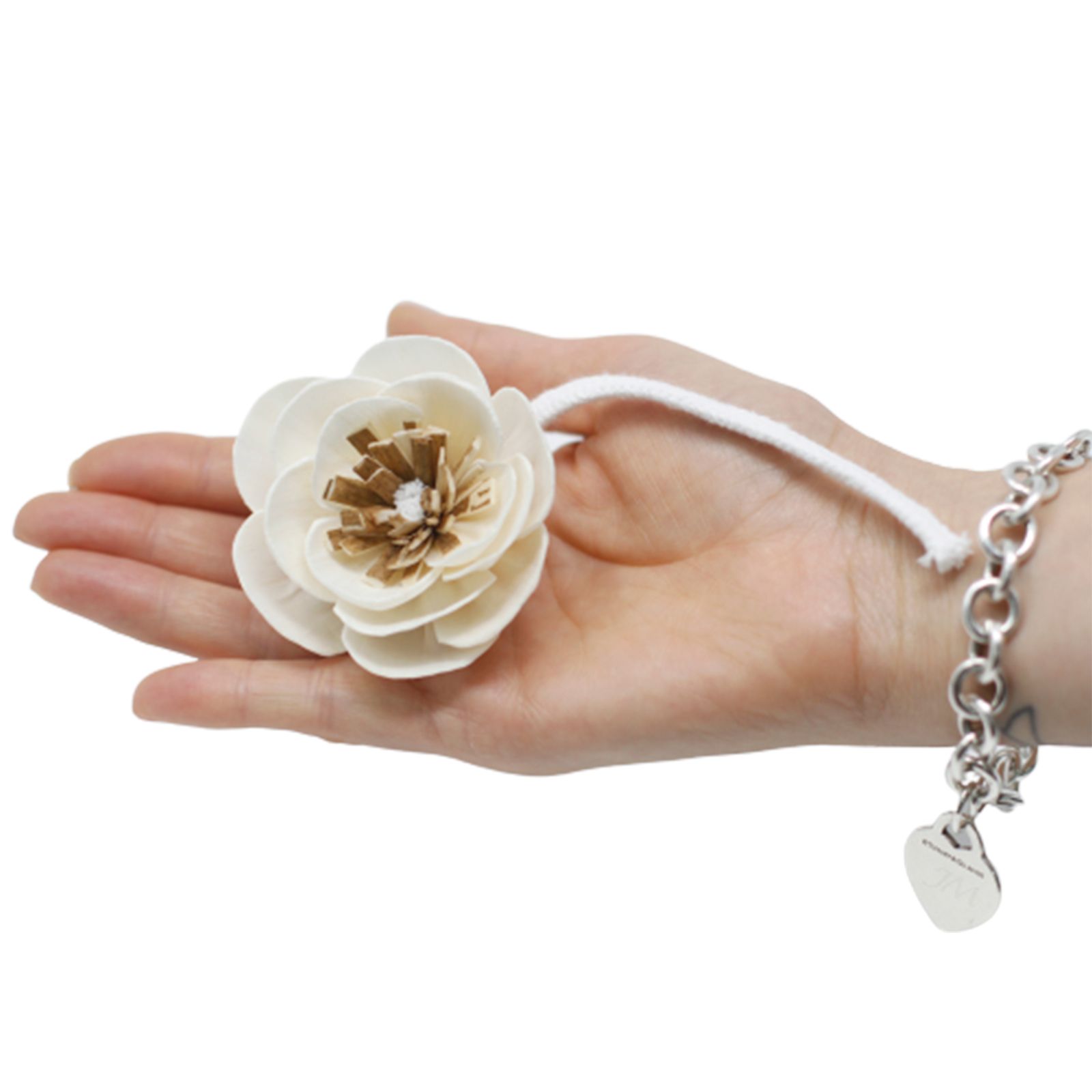 Flor Difusora de Madera Amapola Pequeña – Pack de 4, En Cordón - Imagen 8
